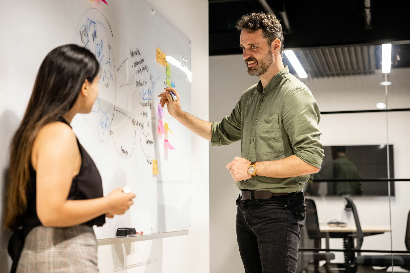 Two colleagues working