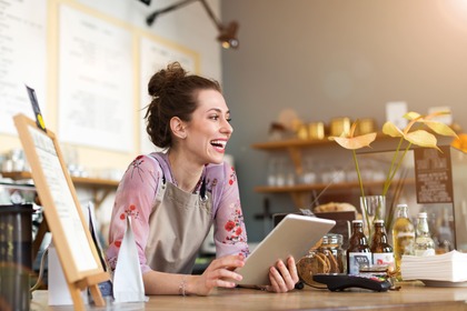 Woman smiling