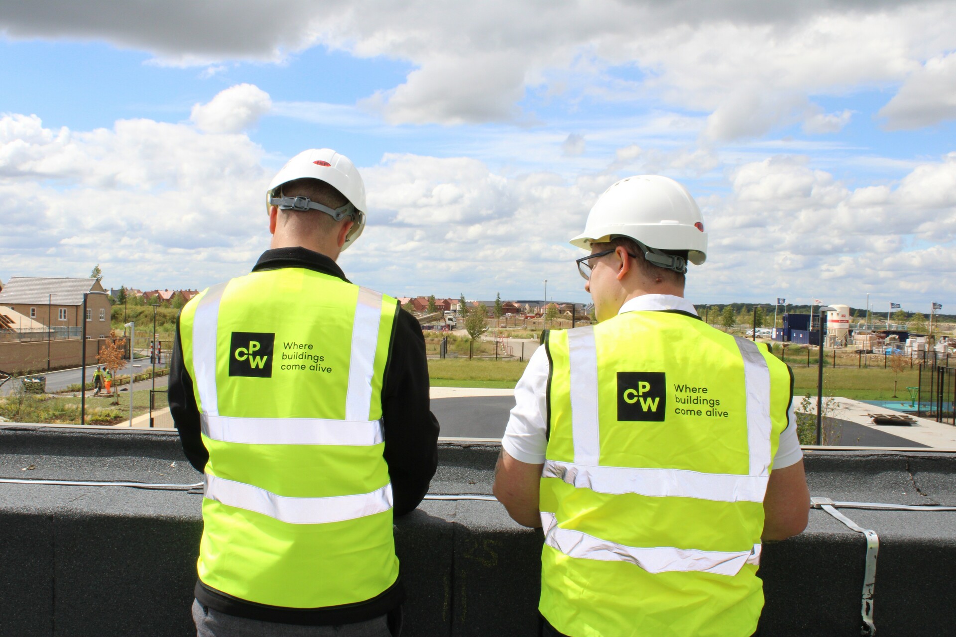 CPW engineers wearing hardhats