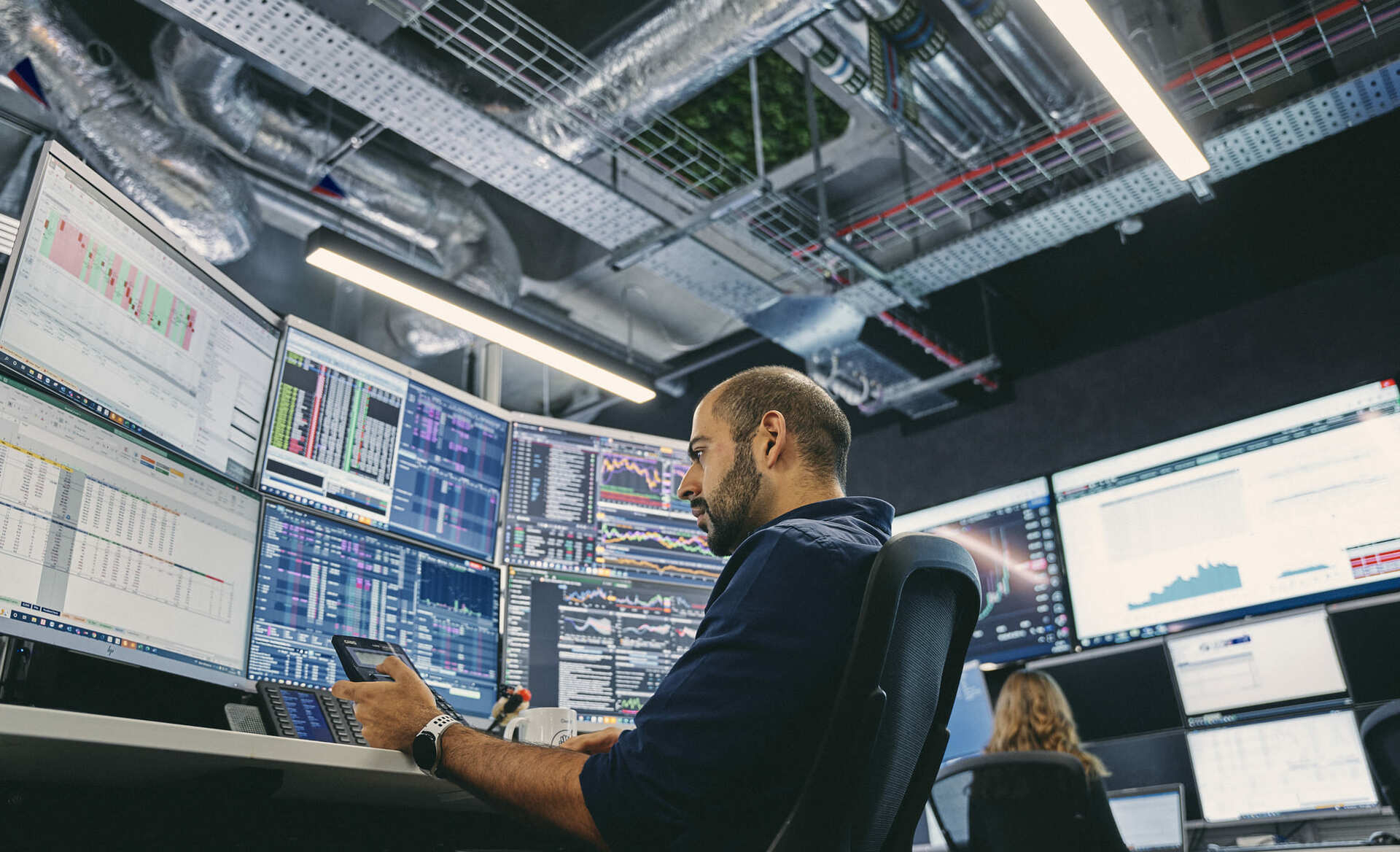 Man working on a computer