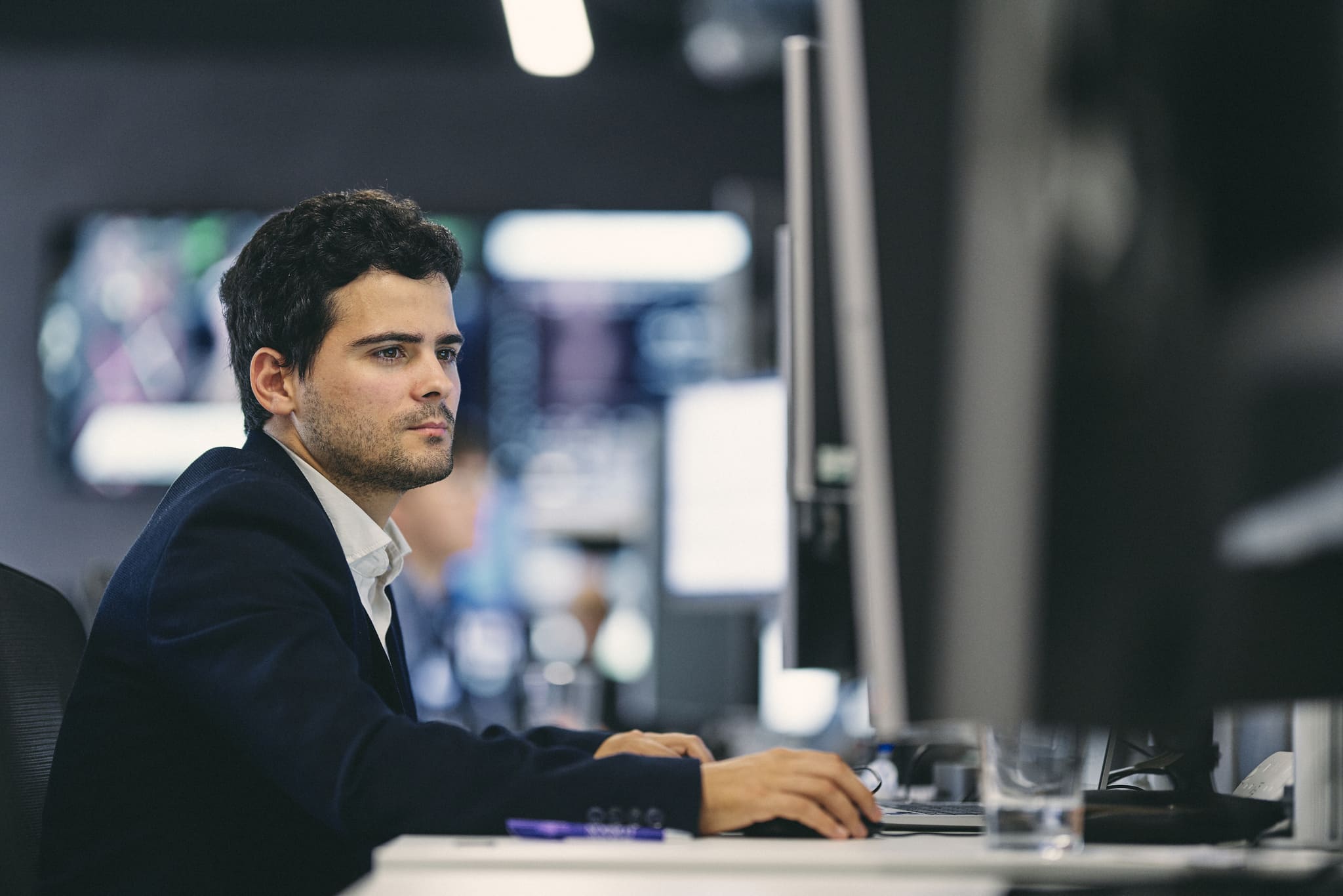 Man working on a computer