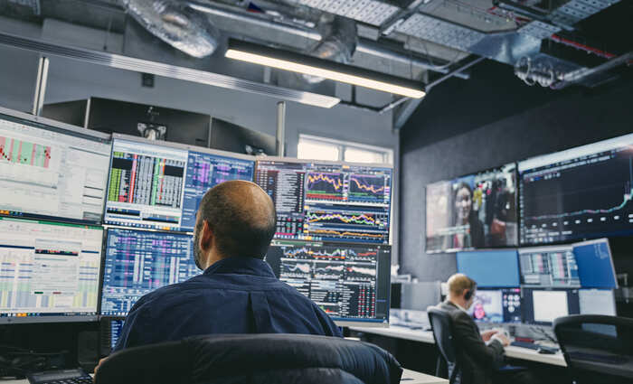 Man working on a computer