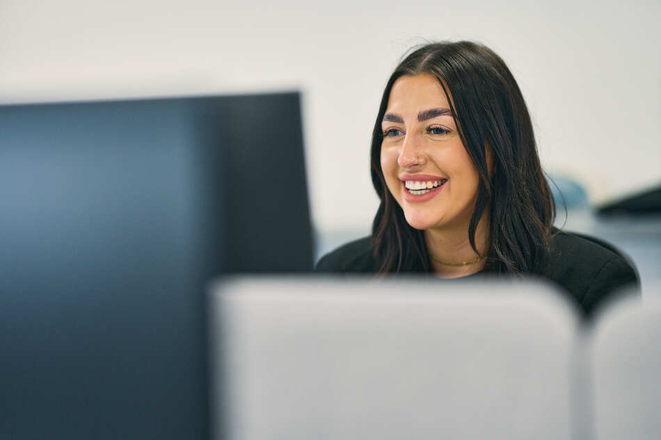 Woman smiling