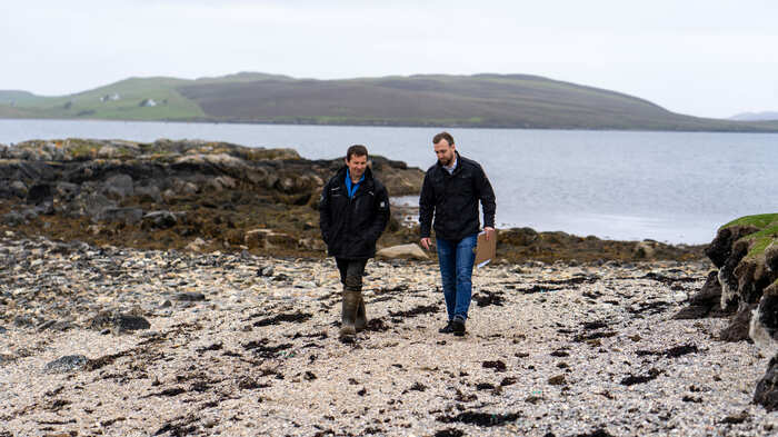 Two men walking