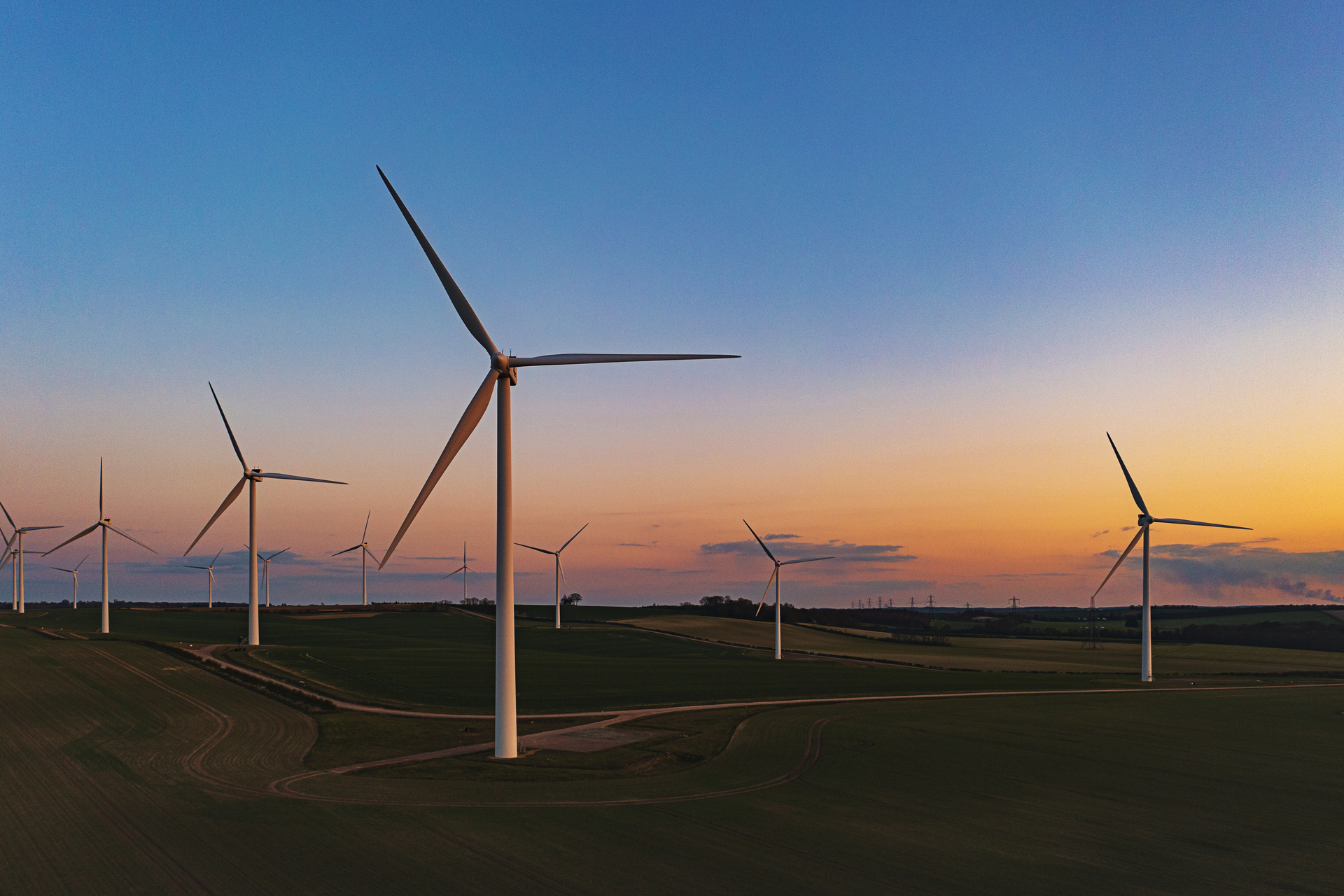 Windmill on horizon